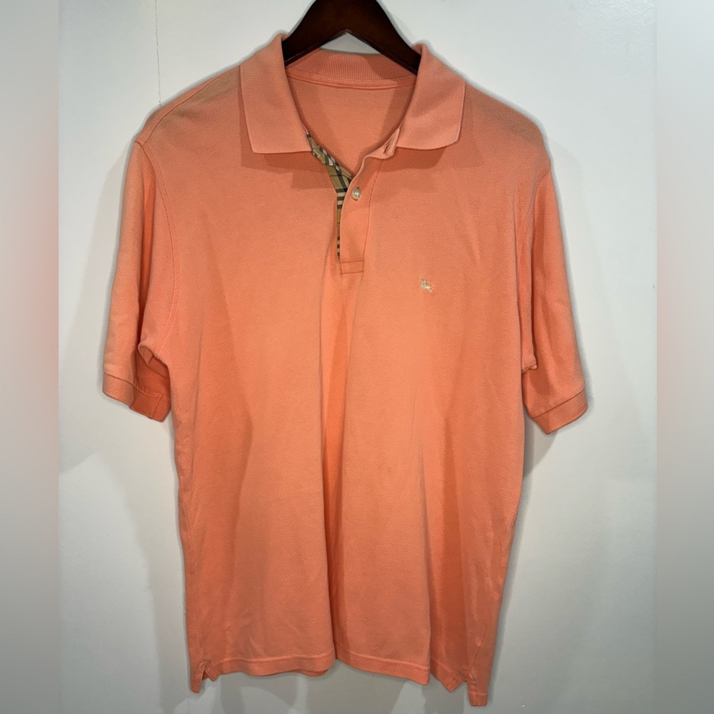 Men's Burberry Pique Cotton Polo Size Large